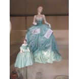 A limited edition Coalport figurine 3338/7500 together with a Coalport figurine 'Flora'No apparent
