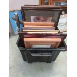 A box containing a quantity of prints to include military aircraft, countryside etc.