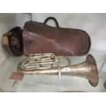 A plated tenor horn by C.Mahillon and co. of London and Brussels