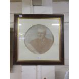 A framed and glazed print of elderly gentleman