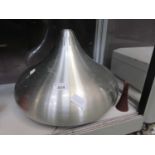 A mid-20th century design chrome effect ceiling hanging lampshade