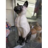 A large Beswick ceramic model of Siamese cat