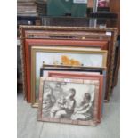 Artworks to include Winnie The Pooh, tree, prints, mirrored plaque, etc
