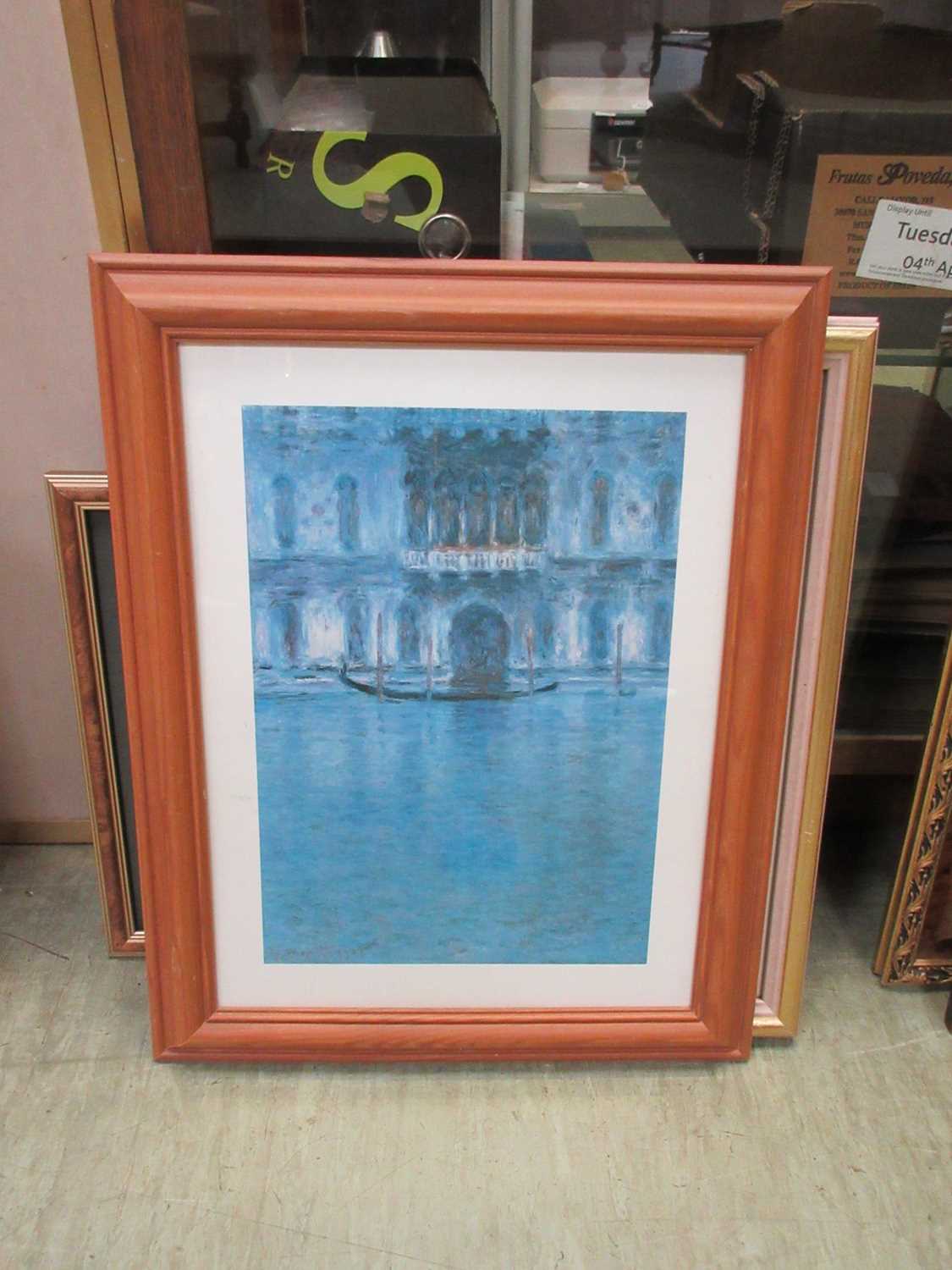 Three framed and glazed prints to include Monet