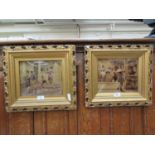 A pair of gilt framed crystoleums