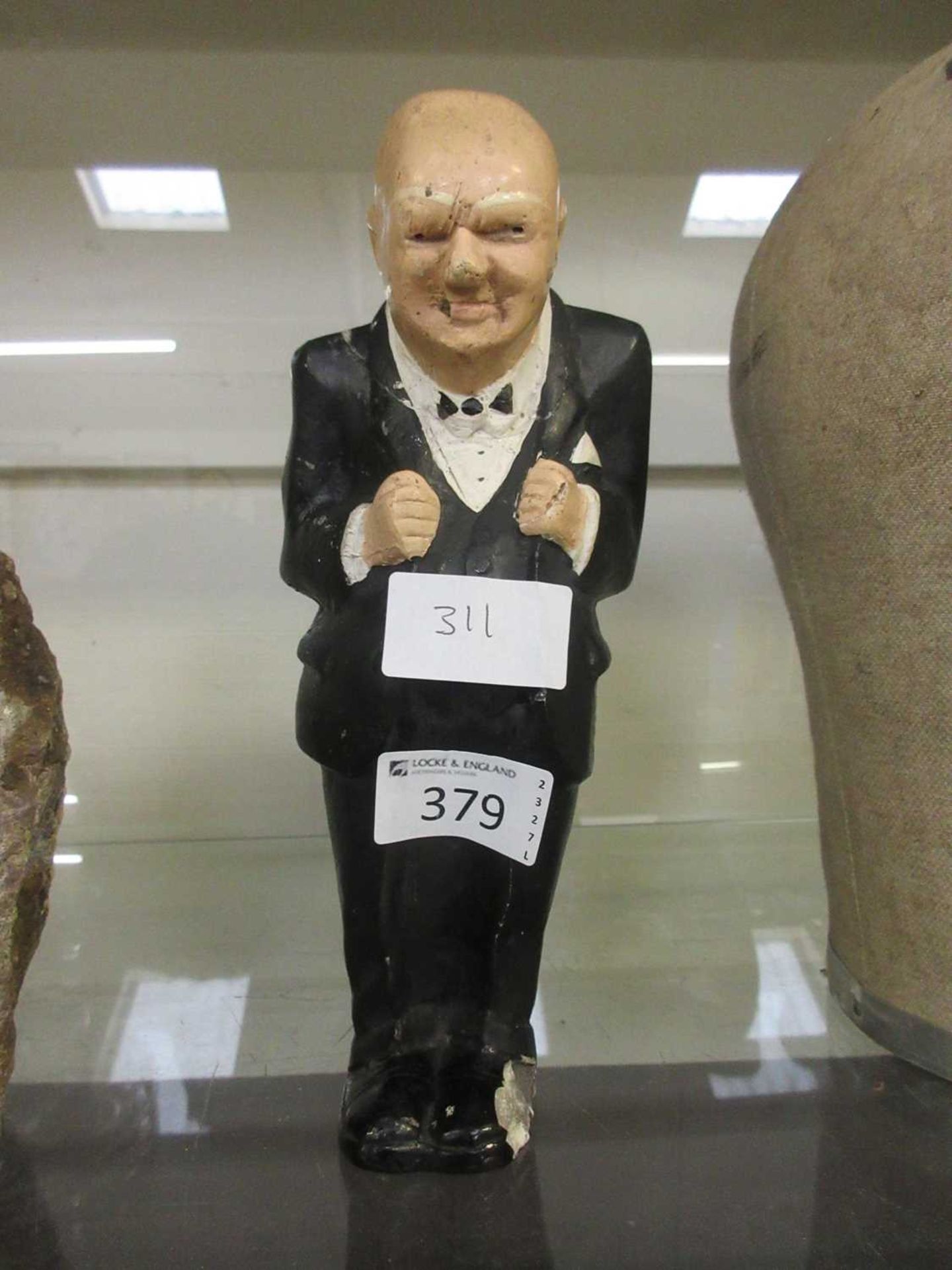 A moulded figure of Winston Churchill