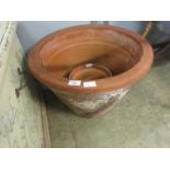 A large terracotta pot (A/F) along with one other