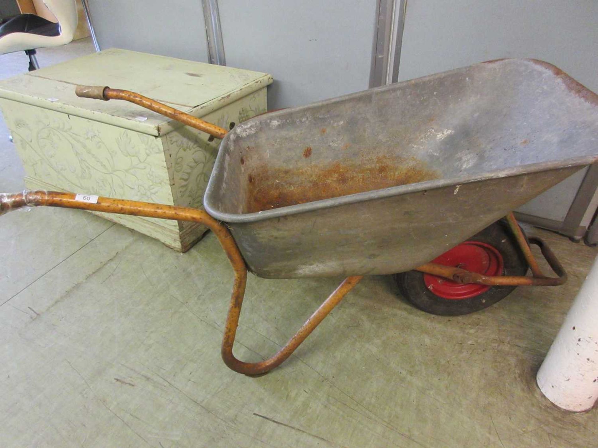 A wheelbarrow