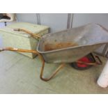 A wheelbarrow