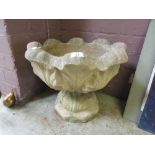 A composite stone garden pot