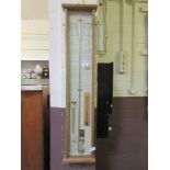 A modern oak cased Admiral Fitzroys barometer