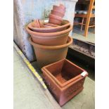 A collection of terracotta pots