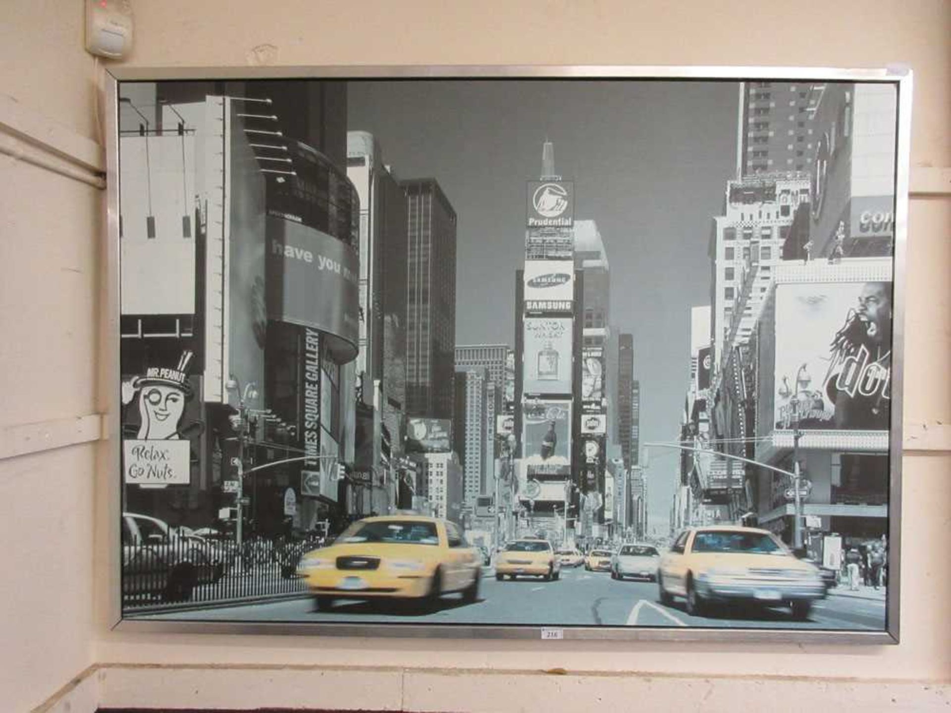 A large print on board of taxis in New York