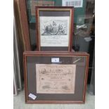 Four framed and glazed advertising posters for gun makers