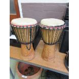 A pair of African drums