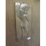 A moulded plaque of cherub