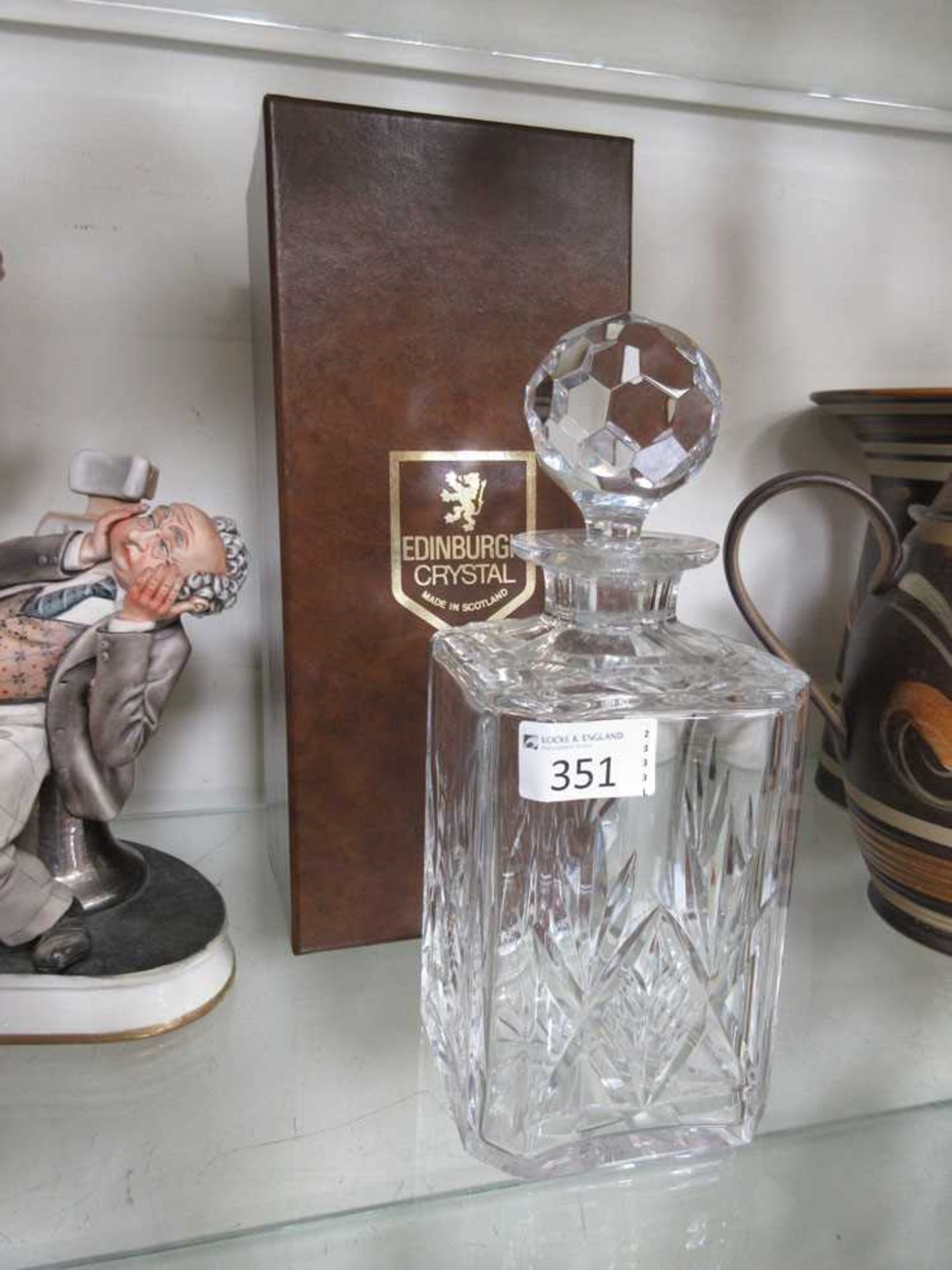 A boxed Edinburgh Crystal decanter