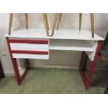 A1980s laminate and red desk
