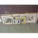 A collection of eight framed and glazed Russell Flint prints