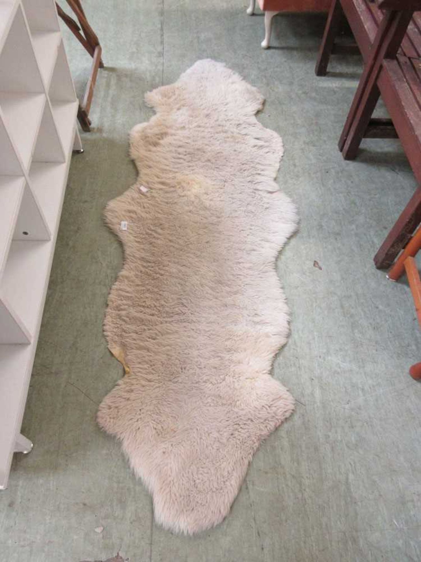 An animal skin rug