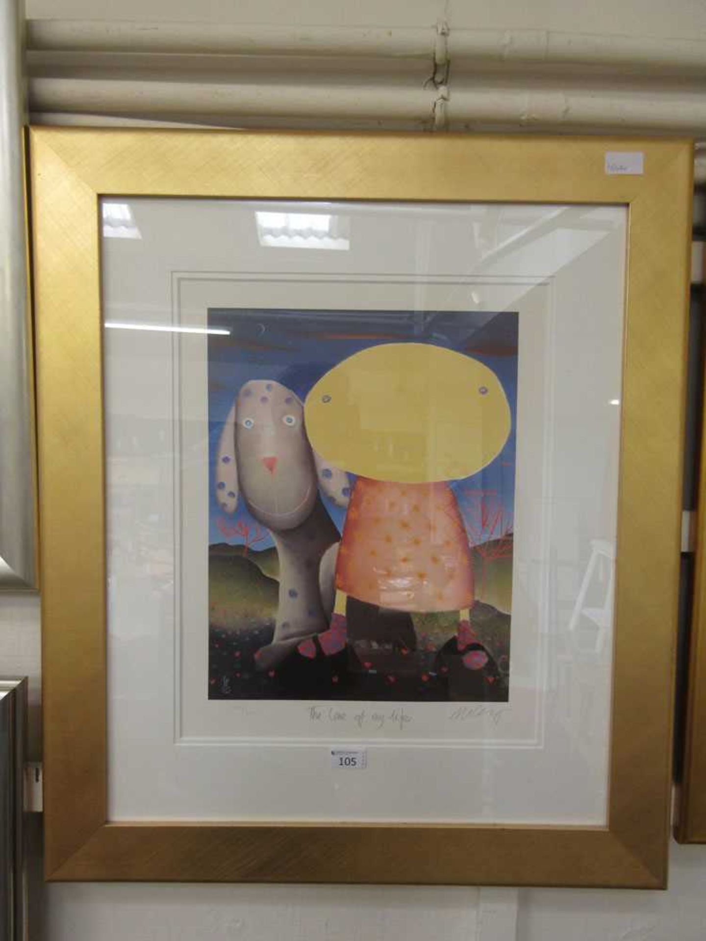 A framed and glazed limited edition print titled 'The Love Of My Life' by Mackenzie Thorpe