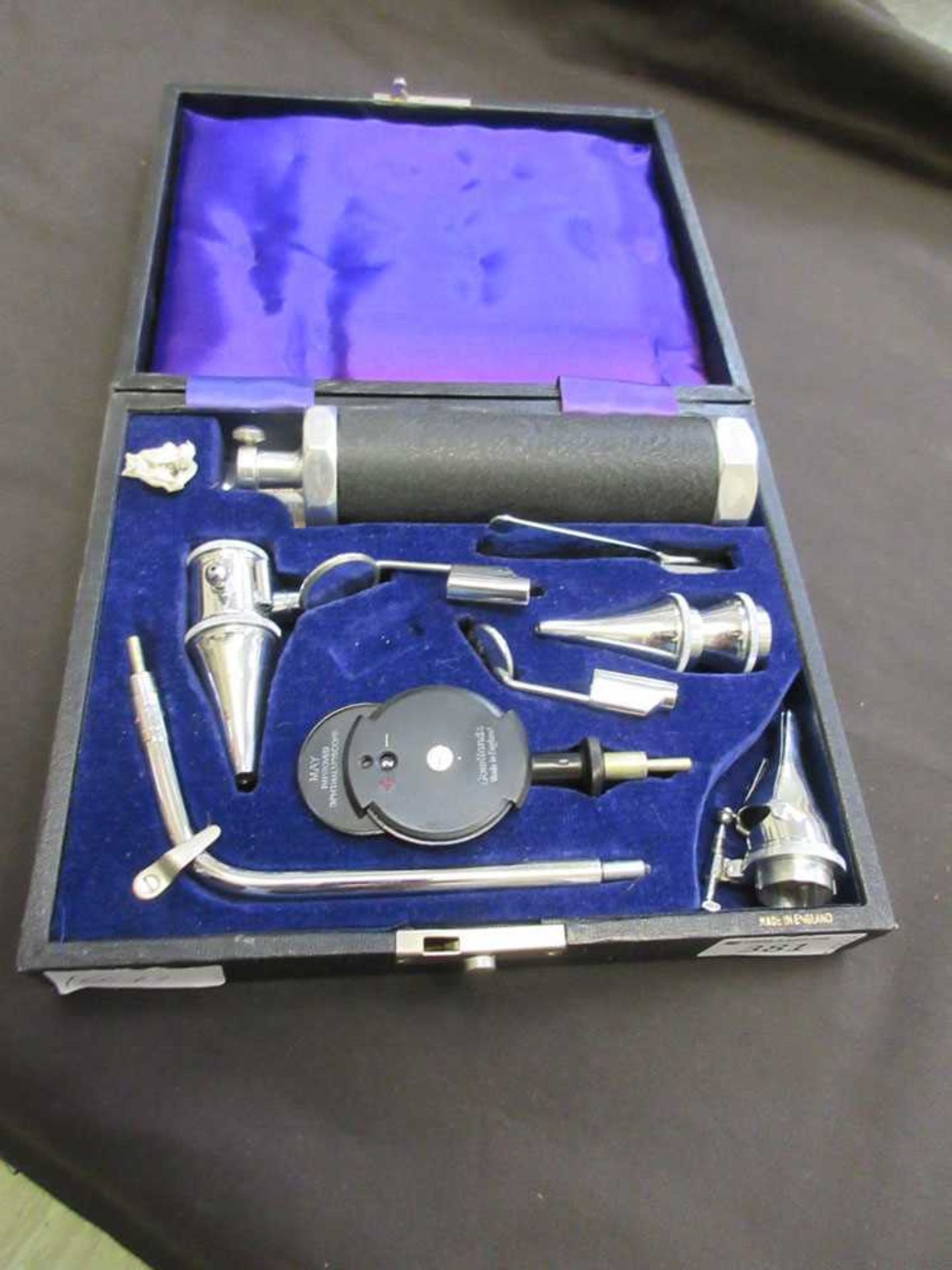 A boxed set of medical equipment