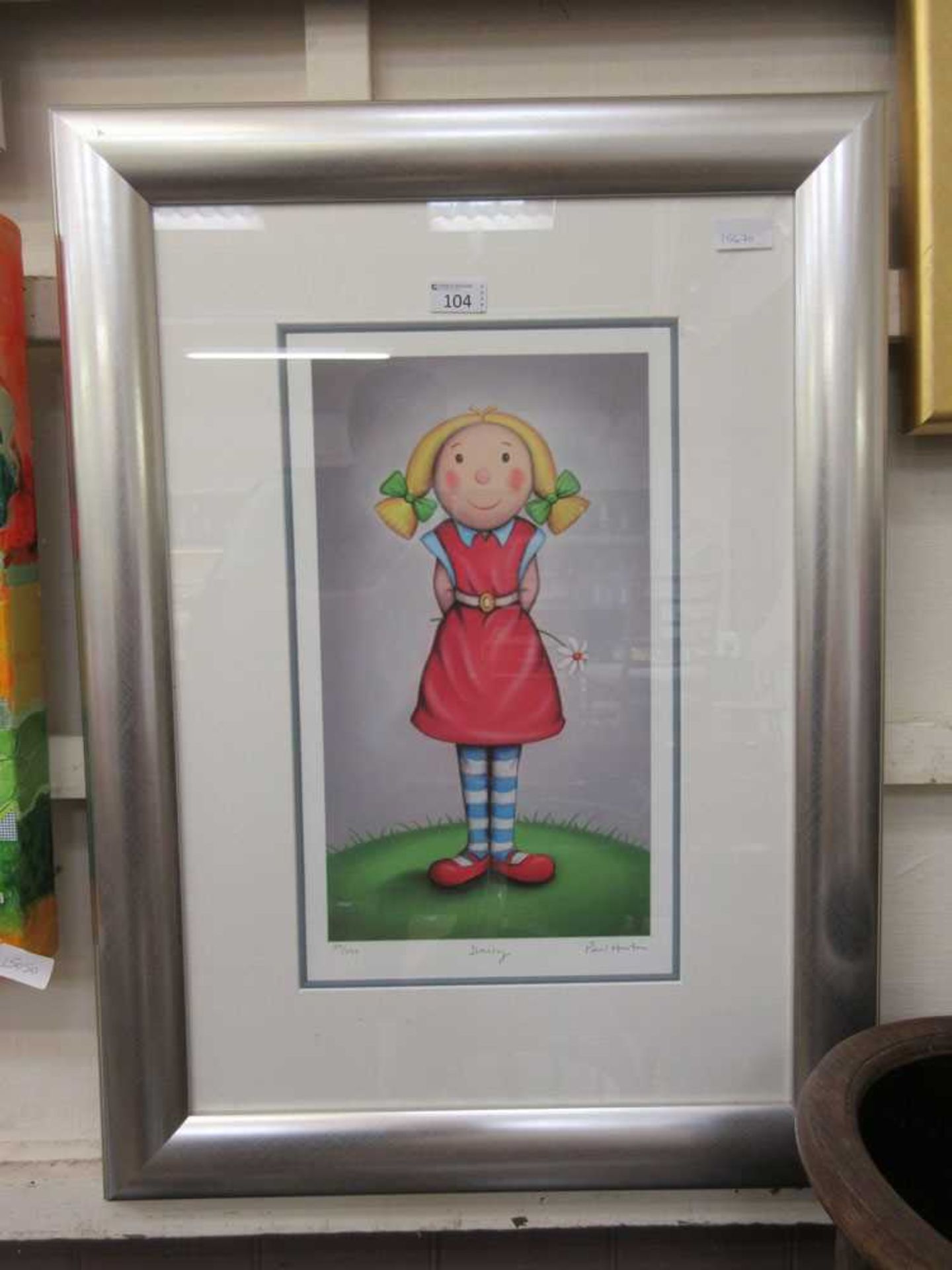 A framed and glazed limited edition print 59/295 titled 'Daisy' by Paul Horton