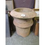 An earthenware chimney pot