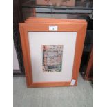 A set of five framed and glazed watercolours of buildings signed J Wilson