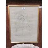 A framed and glazed artist's proof of young couple signed Wright