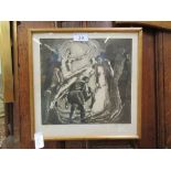 A framed and glazed limited edition (4 of 50) print titled 'The Drowned' signed Phoebe