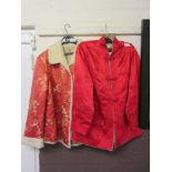 A possibly early 20th century oriental jacket manufactured in Beijing along with a two faced