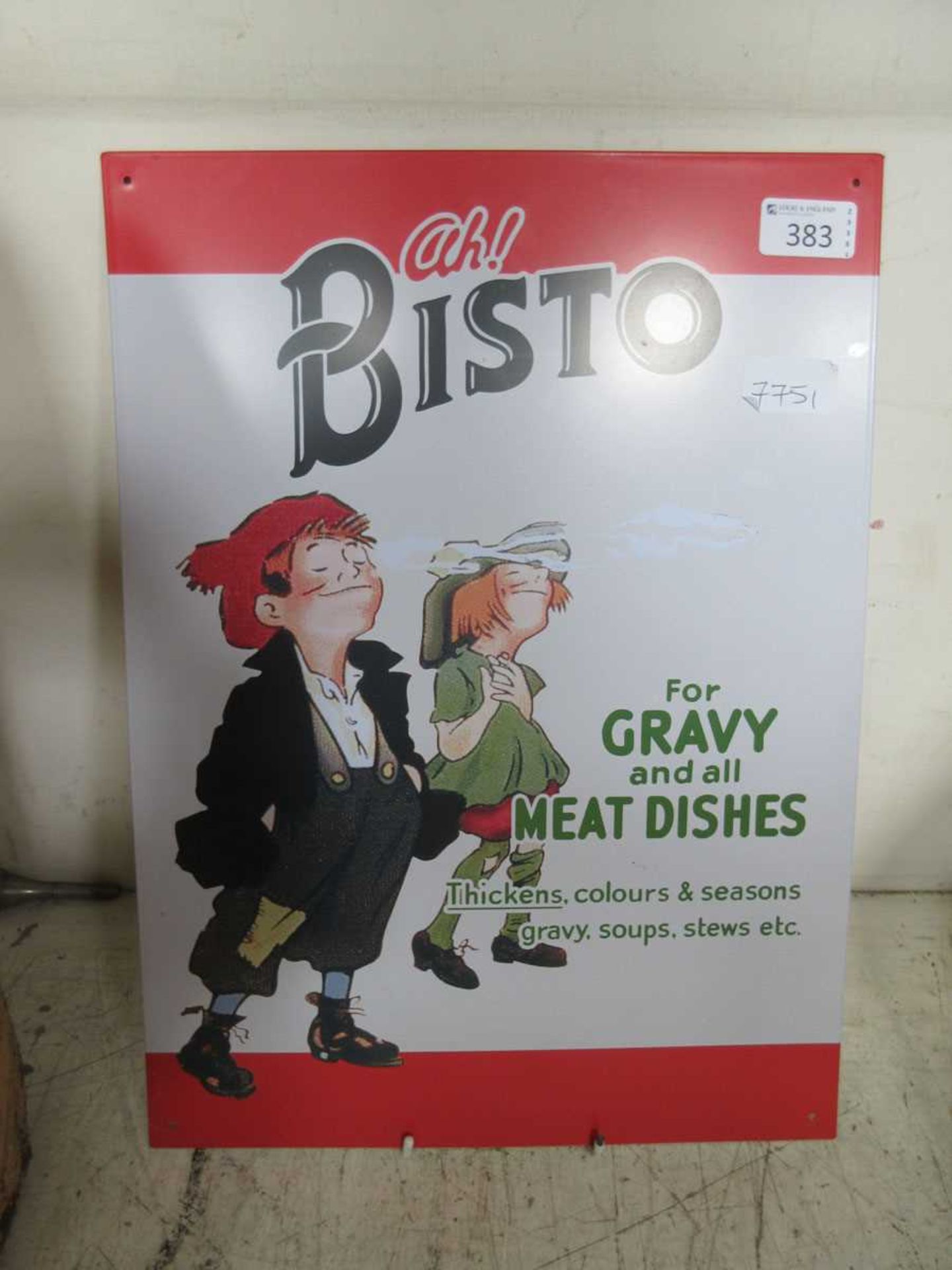 A reproduction Bisto advertising sign