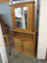 Two pine wall hanging cabinets