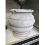 A carved marble bowl