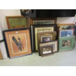 A large collection of artworks to include aircraft prints, Pear's prints, advertising etc.