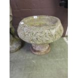 A composite stone garden pot