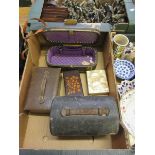 A tray of early 20th century and other jewellery boxes