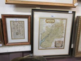 Two framed and glazed coloured maps