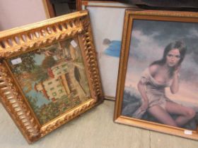 A collection of three gilt framed prints