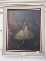 A framed and glazed print of a Spanish dancer