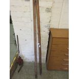 A pair of early wooden stilts