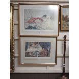 Two limited addition prints after Sir William Russell Flint, both with blind stamp, no. 317 of 850