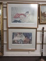 Two limited addition prints after Sir William Russell Flint, both with blind stamp, no. 317 of 850