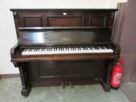 Wade upright piano with mahogany base