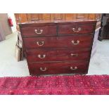 A 19th century mahogany and cross banded chest of drawers