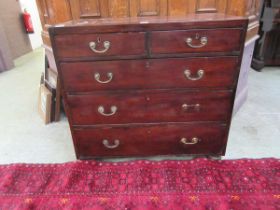A 19th century mahogany and cross banded chest of drawers