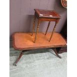 Two reproduction mahogany occasional tables
