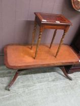 Two reproduction mahogany occasional tables
