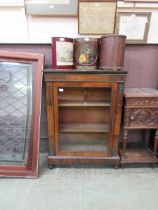 A Victorian mahogany inlaid glazed cabinet